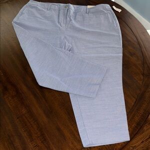 Talbots Light Blue Plus Size Crop Pants NWT